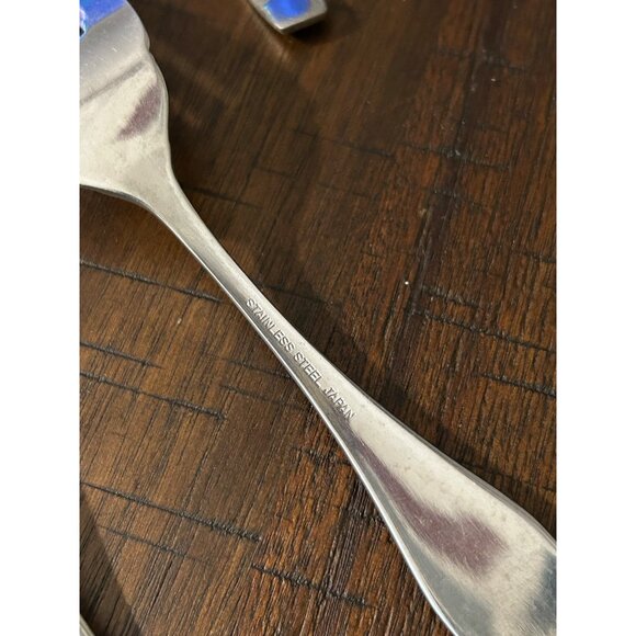 Towle Englander Stainless Steel Flatware Set 24-Piece Glossy Finish Lot Japan - Picture 4 of 5